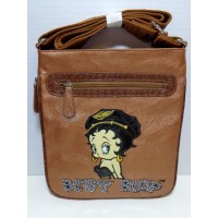 Betty Boop Pocketbook / Purse #79 Messenger Bag Biker Design Bronze